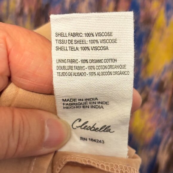 Cleobella Helene Azucar Print Ruffle Flutter Sleeve Smocked Maxi Dress - Picture 11 of 14